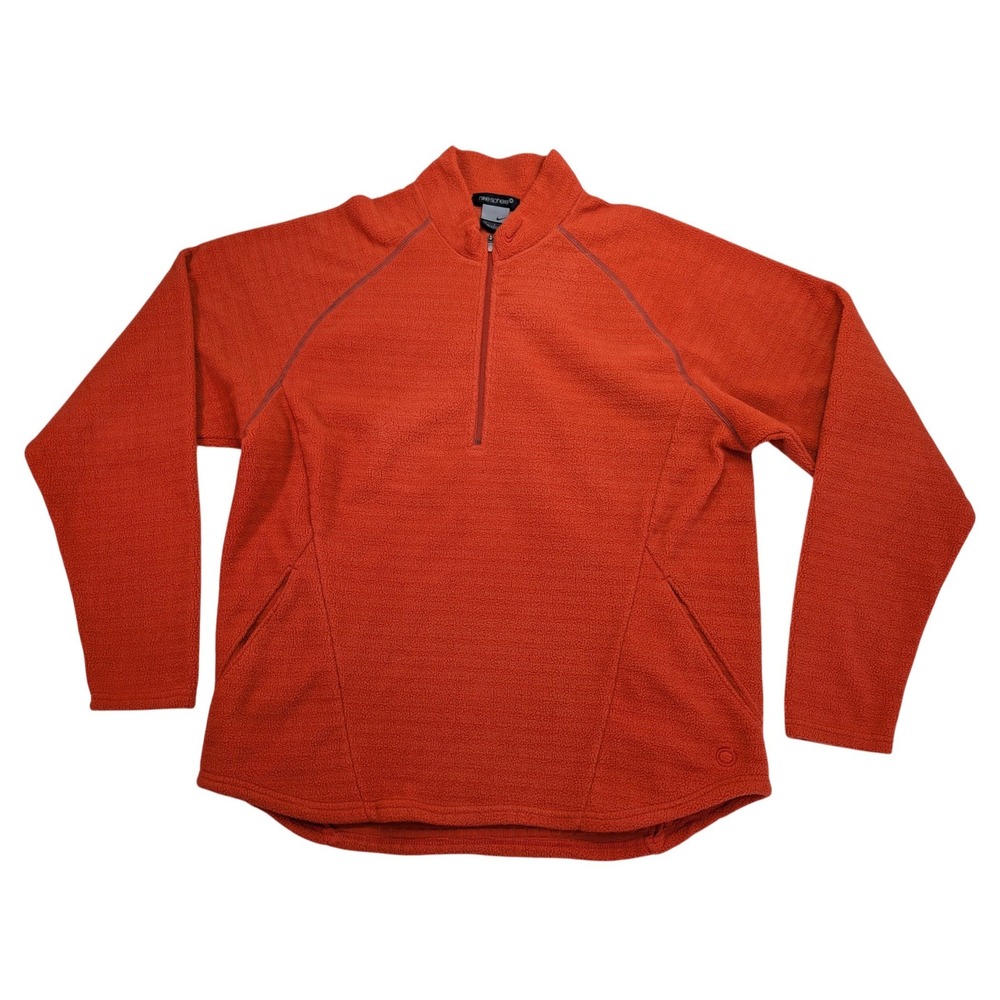 Vintage Y2K Nike Sphere Thermal 1/4 Zip Pullover Mens L Orange H30308SCP
